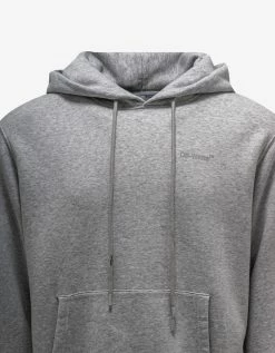 Off-White C/o Virgil Abloh Clothing Melange Grey Diag Tab Slim Hoodie