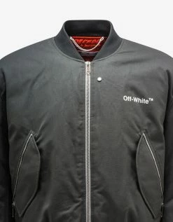 Off-White C/o Virgil Abloh Grey Diag Tab Bomber Jacket Clothing