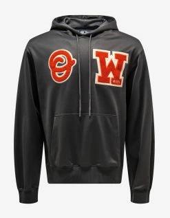 Off-White C/o Virgil Abloh Clothing Grey OW Patch Slim Hoodie