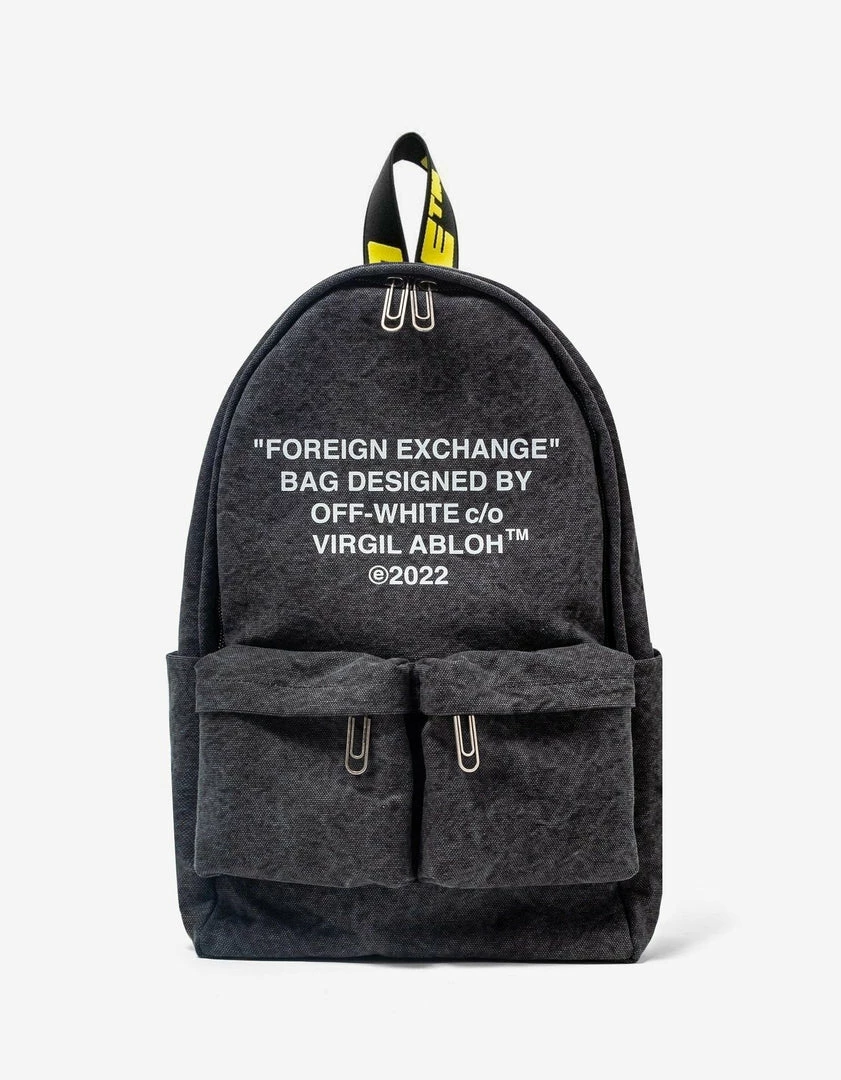Flash Sale ๐ฅ Off-White C/o Virgil Abloh Grey Slogan Hard Core ๐ Backpack Accessories ๐ 3 Off-White C/o Virgil Abloh Grey Slogan Hard Core Backpack Accessories