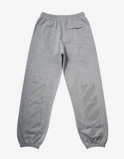 Off-White C/o Virgil Abloh Melange Grey Diag Tab Slim Sweat Pants
