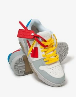 Off-White C/o Virgil Abloh Out Of Office Grey & Red Trainers