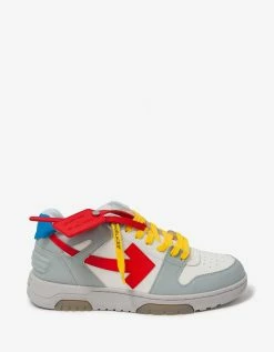 Off-White C/o Virgil Abloh Out Of Office Grey & Red Trainers