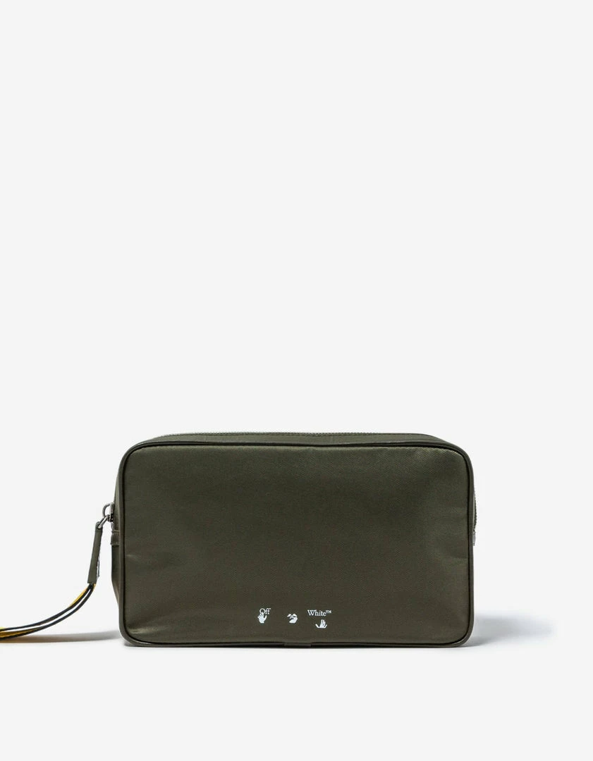 New π₯° Off-White C/o Virgil Abloh Accessories Khaki OW Logo Nylon Pouch Bag π 3 Off-White C/o Virgil Abloh Accessories Khaki OW Logo Nylon Pouch Bag