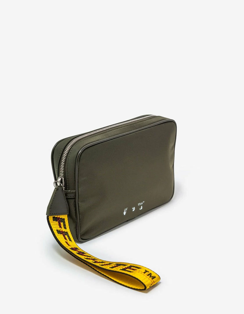 New π₯° Off-White C/o Virgil Abloh Accessories Khaki OW Logo Nylon Pouch Bag π 7 Off-White C/o Virgil Abloh Accessories Khaki OW Logo Nylon Pouch Bag