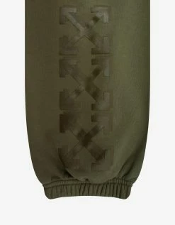 Off-White C/o Virgil Abloh Clothing Khaki Rubber Arrow Print Sweat Pants