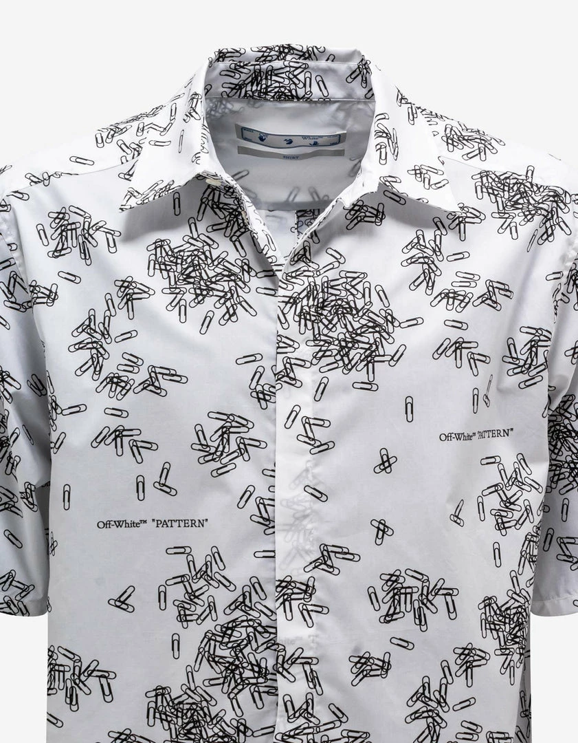 Deals π₯° Off-White C/o Virgil Abloh White Paperclip Print π Shirt βοΈ 5 Off-White C/o Virgil Abloh White Paperclip Print Shirt