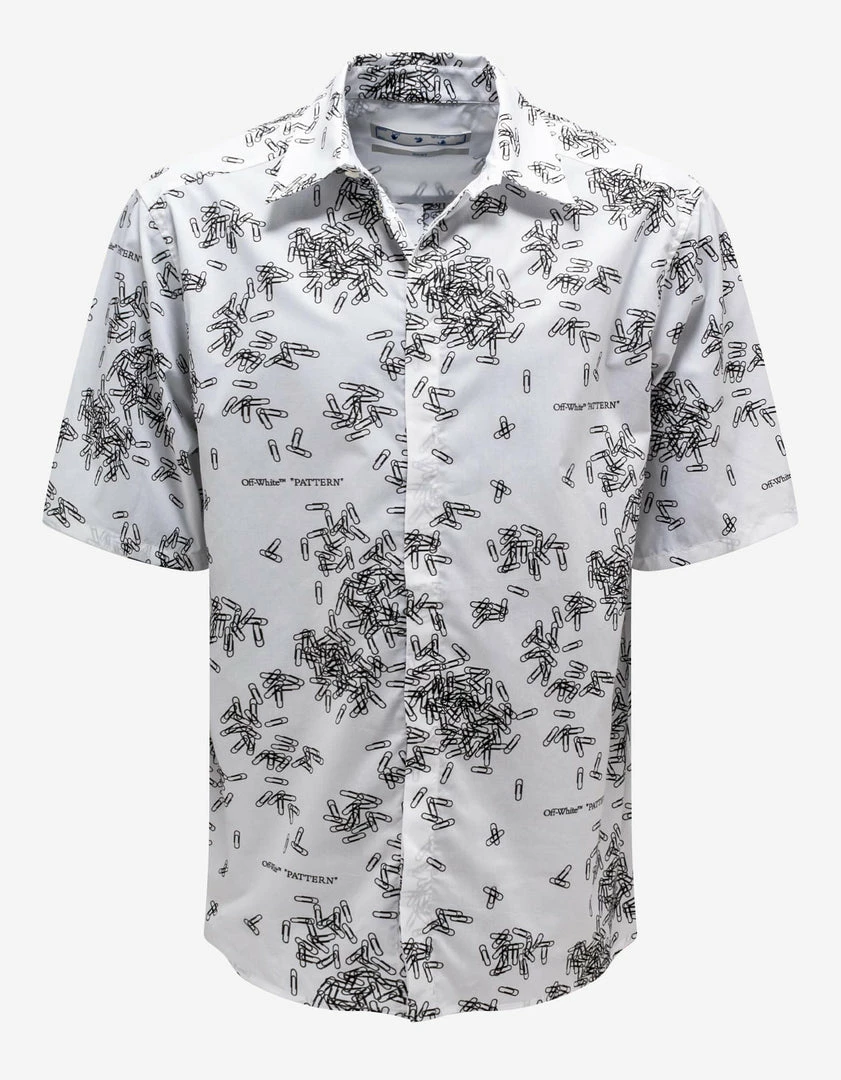 Deals π₯° Off-White C/o Virgil Abloh White Paperclip Print π Shirt βοΈ 3 Off-White C/o Virgil Abloh White Paperclip Print Shirt
