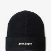 Palm Angels Accessories Black Classic Logo Beanie