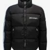 Palm Angels Black Classic Track Down Jacket Clothing