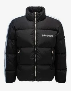 Palm Angels Black Classic Track Down Jacket Clothing