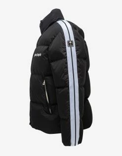 Palm Angels Black Classic Track Down Jacket Clothing