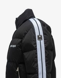 Palm Angels Black Classic Track Down Jacket Clothing