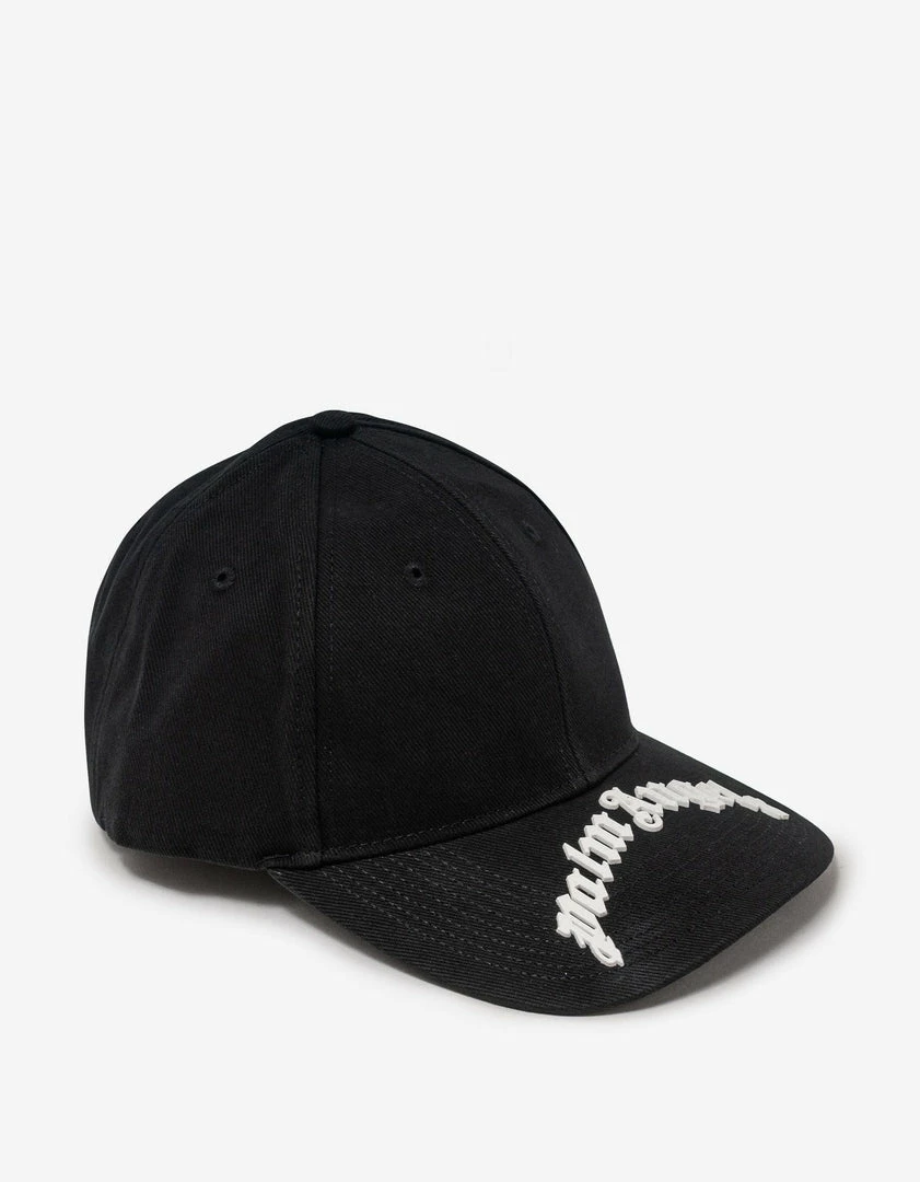 Best Sale ⭐ Palm Angels Accessories Black Curved Logo Cap 😍 3 Palm Angels Accessories Black Curved Logo Cap