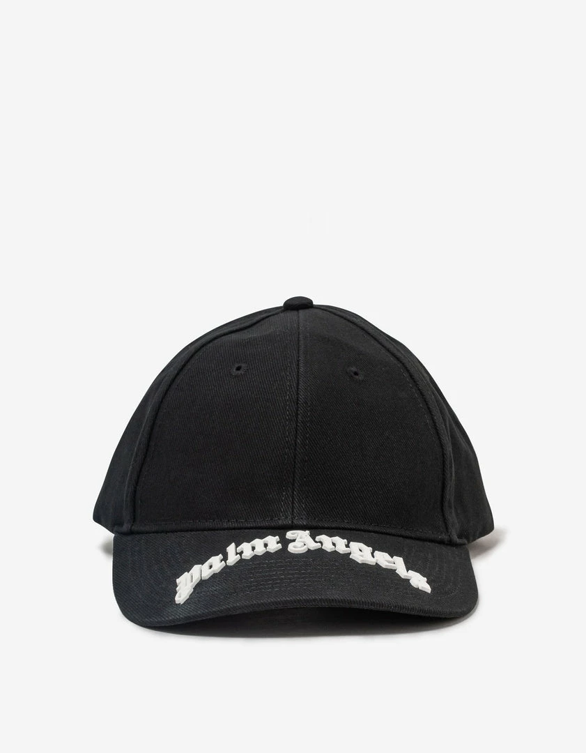 Best Sale ⭐ Palm Angels Accessories Black Curved Logo Cap 😍 4 Palm Angels Accessories Black Curved Logo Cap