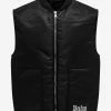 Palm Angels Black Curved Logo Gilet Clothing