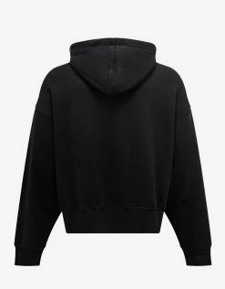 Palm Angels Clothing Black Curved Logo Hoodie