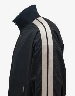 Palm Angels Sweats Black Curved Logo Track Jacket