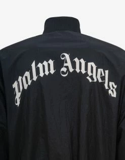 Palm Angels Sweats Black Curved Logo Track Jacket