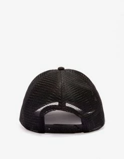 Palm Angels Accessories Black Curved Logo Trucker Hat