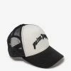 Palm Angels Accessories Black Curved Logo Trucker Hat