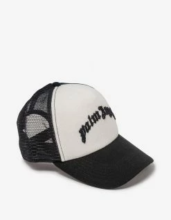 Palm Angels Accessories Black Curved Logo Trucker Hat