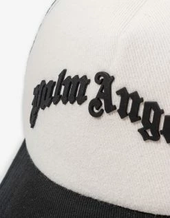 Palm Angels Accessories Black Curved Logo Trucker Hat