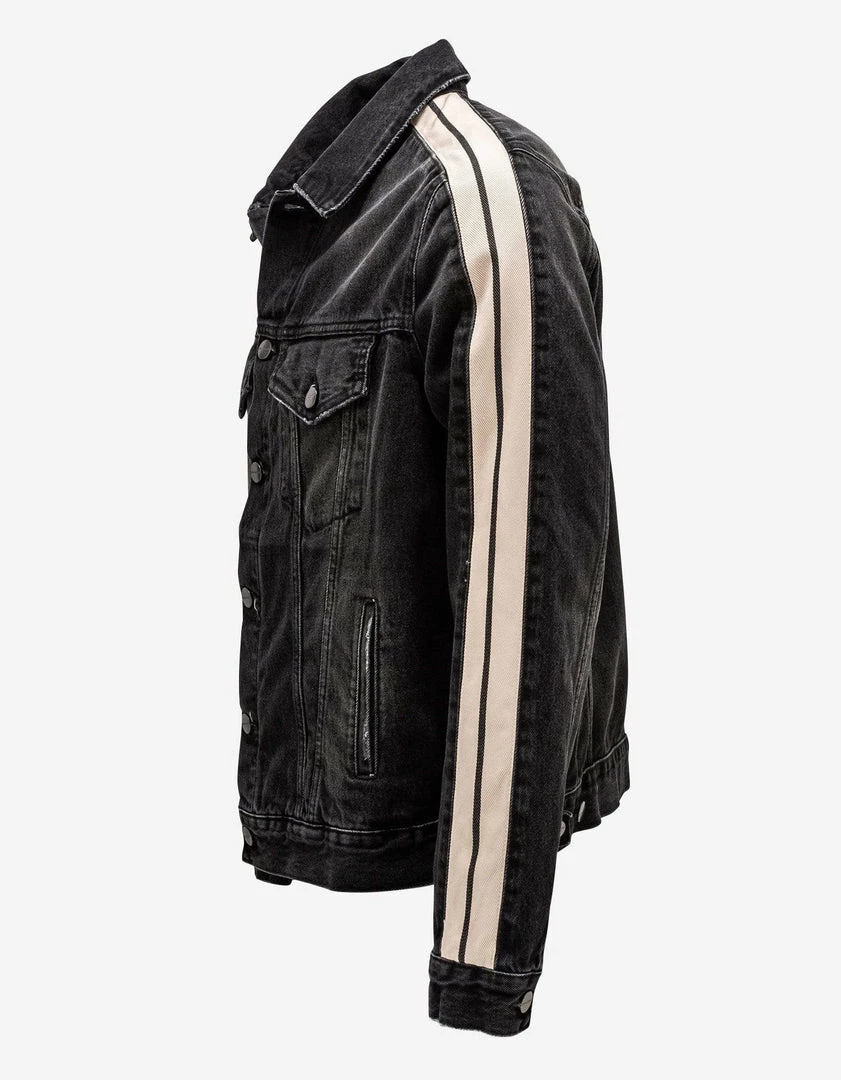 Discount π₯° Palm Angels Clothing Black Denim Jacket With Stripes π 5 Palm Angels Clothing Black Denim Jacket With Stripes