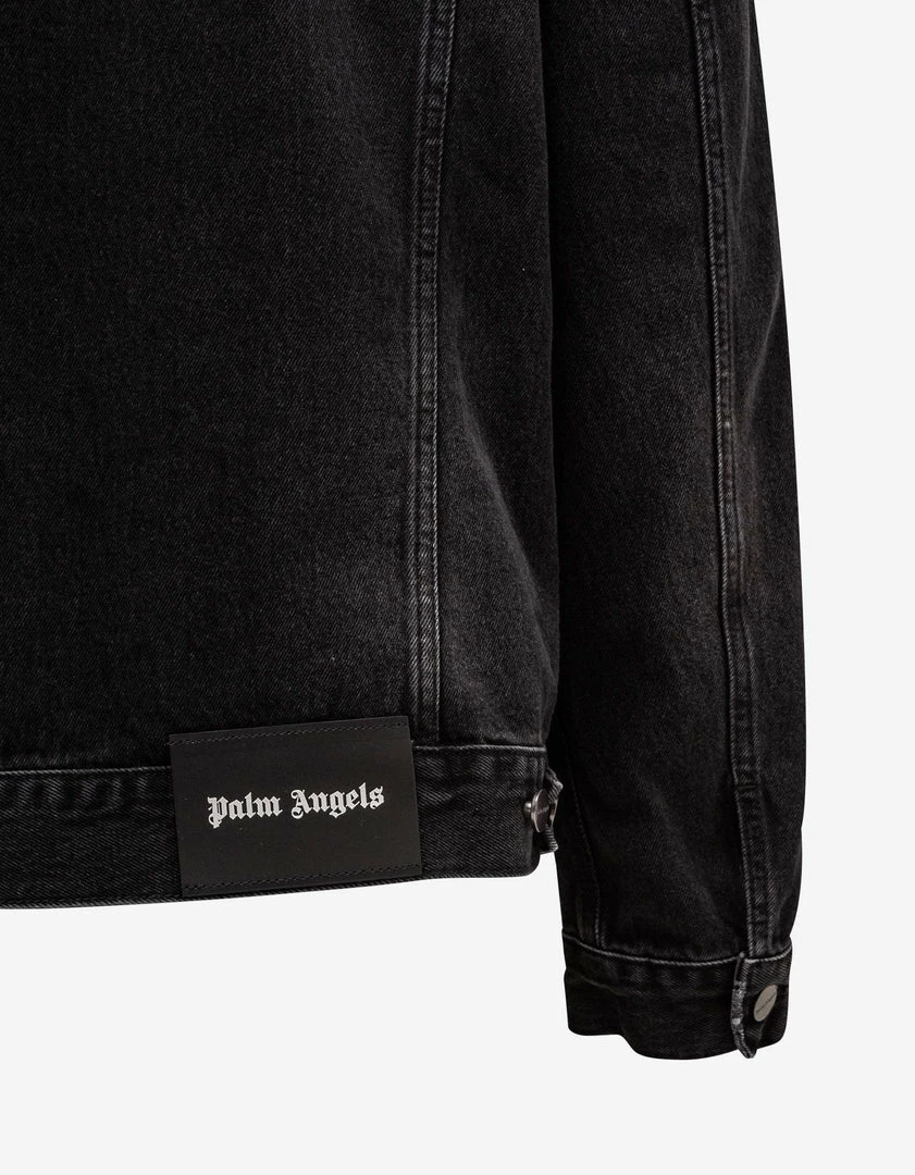 Discount π₯° Palm Angels Clothing Black Denim Jacket With Stripes π 8 Palm Angels Clothing Black Denim Jacket With Stripes
