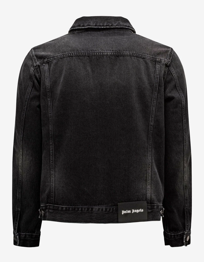 Discount π₯° Palm Angels Clothing Black Denim Jacket With Stripes π 4 Palm Angels Clothing Black Denim Jacket With Stripes