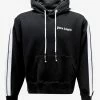 Palm Angels Clothing Black Fleece Track Hoodie