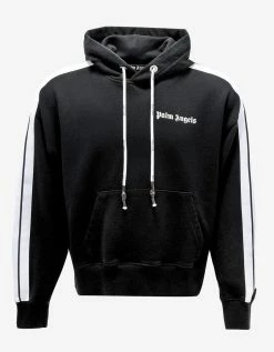 Palm Angels Clothing Black Fleece Track Hoodie