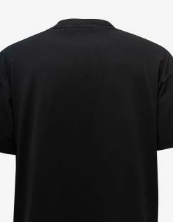 Palm Angels Black Garment Dye Burning Logo T-Shirt Clothing