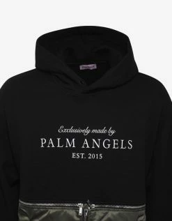 Palm Angels Black Hybrid Hoodie Clothing