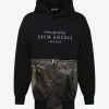 Palm Angels Black Hybrid Hoodie Clothing