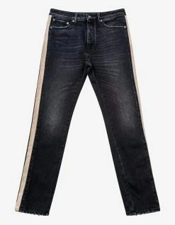 Palm Angels Black Jeans With Stripes Clothing