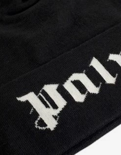 Palm Angels Black Logo Beanie Accessories