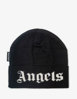 Palm Angels Black Logo Beanie Accessories