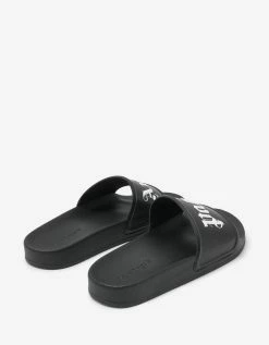 Coupon ⭐ Palm Angels Black Logo Pool Sliders 😀 14 Palm Angels Black Logo Pool Sliders