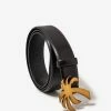 Palm Angels Accessories Black Palm Leather Belt