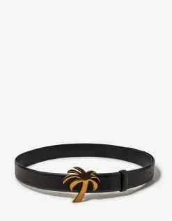 Palm Angels Accessories Black Palm Leather Belt
