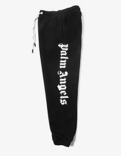 Palm Angels Clothing Black Side Logo Sweat Pants