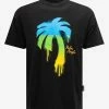 Palm Angels Clothing Black Sprayed Palm Classic T-Shirt