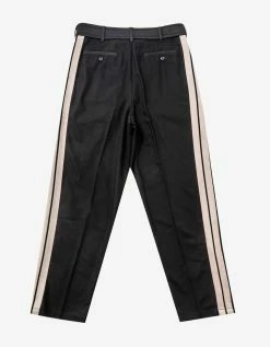 Palm Angels Clothing Black Track Belt Pants