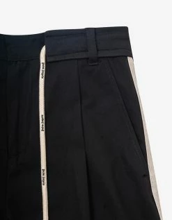 Palm Angels Black Track Belt Pants Clothing