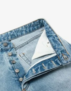 Palm Angels Clothing Blue Back Logo Print Jeans