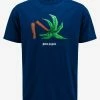 Palm Angels Blue Broken Palm T-Shirt Clothing