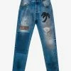Palm Angels Clothing Blue Curved Palm Tree Regular Jeans