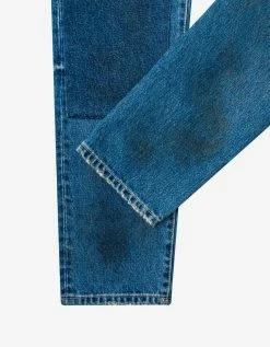 Palm Angels Clothing Blue Curved Palm Tree Regular Jeans