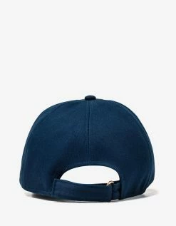 Palm Angels Blue Logo Embroidery Commander Cap Accessories